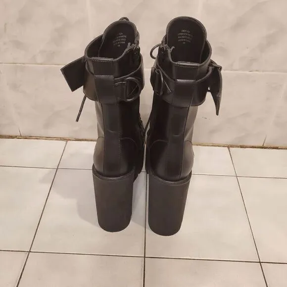 Current mood Platform combat boots 8