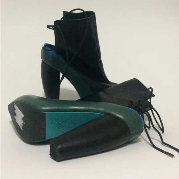 Cynthia Rowley pony lace up boots