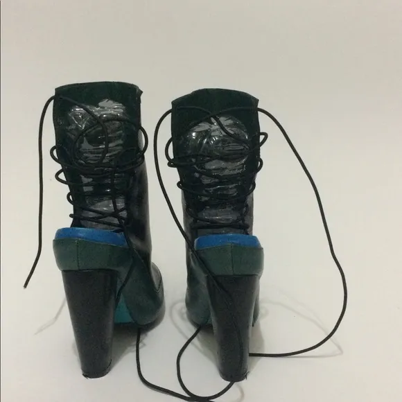 Cynthia Rowley pony lace up boots