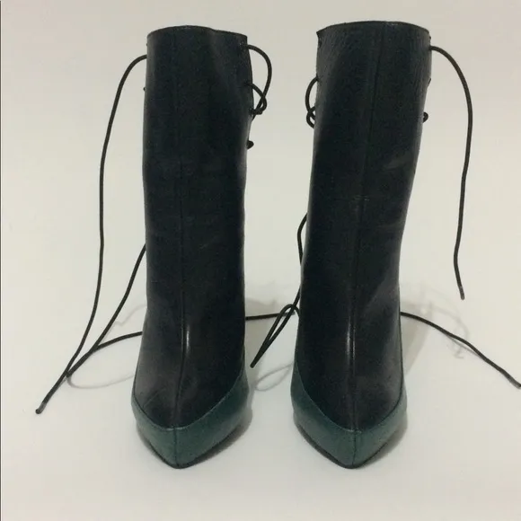 Cynthia Rowley pony lace up boots