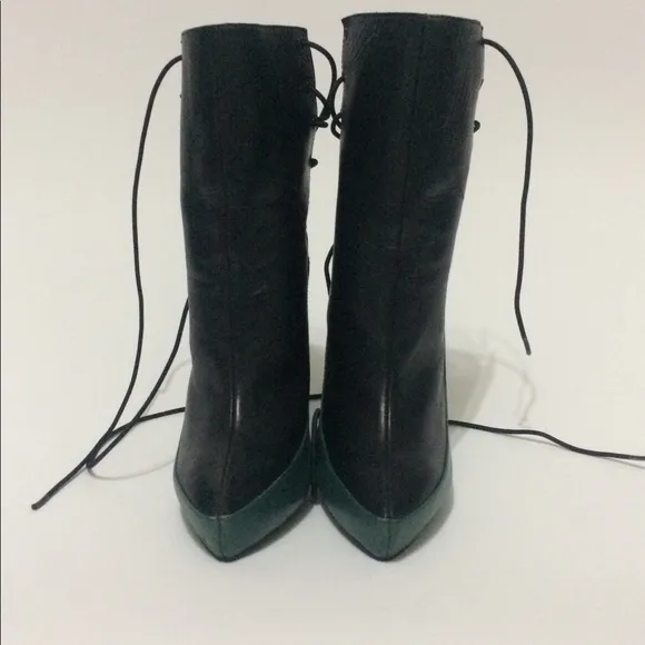 Cynthia Rowley pony lace up boots