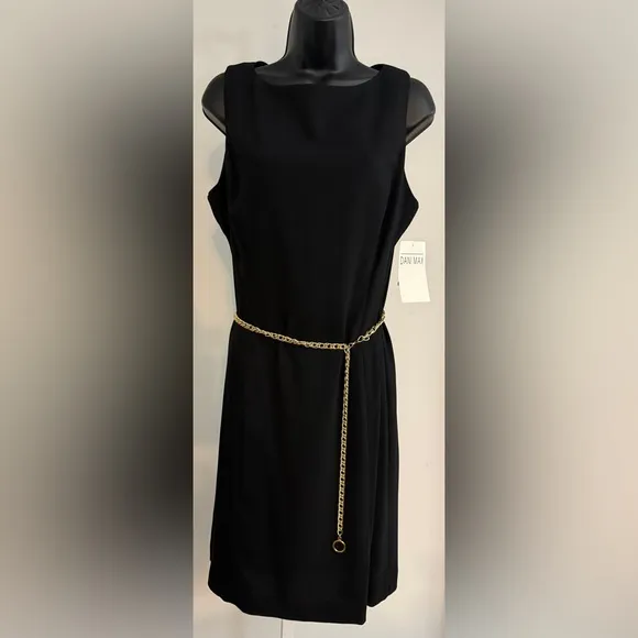 ➕Dani Max Sleeveless Sheath Dress. Color: Black. Size: 14