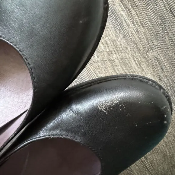 Dansko Adelle Mary Jane Wedges Black Leather Size 41