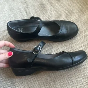 Dansko Leather Mary Jane Clogs