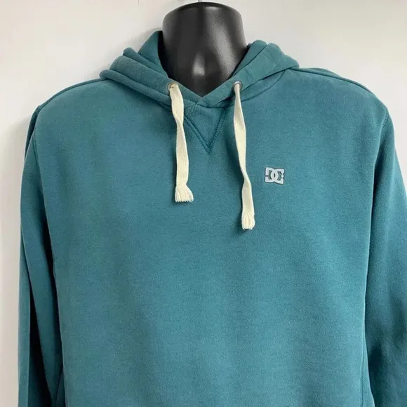 DC Shoes Men's Classic Cotton Pullover Logo Drawstring Hoodie SIze M