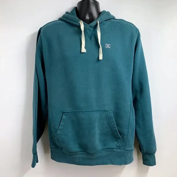 DC Shoes Men's Classic Cotton Pullover Logo Drawstring Hoodie SIze M