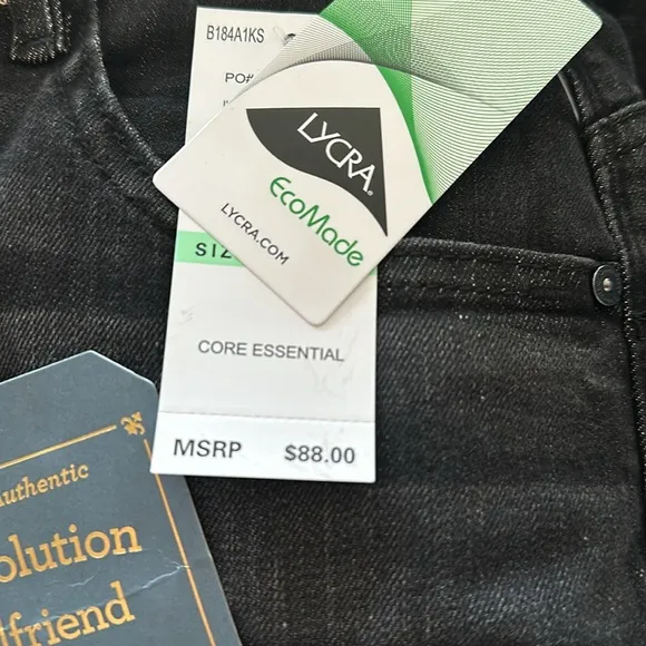 Democracy &quot;Ab&quot;solution® Black Denim Cuffed Girlfriend Jeans