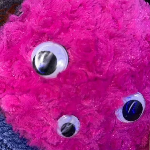 Demonia Dolls Kills Furry Googly Eyes Lace Up Platfrom Boots
