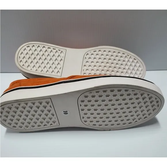 Denver Broncos Slip On Shoes Orange Team Logo Casual Sneakers