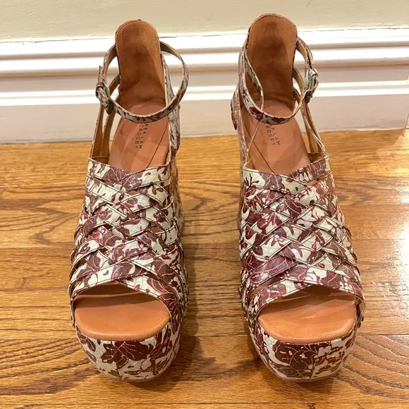 Derek Lam 10 Crosby Floral Paisley Wedges