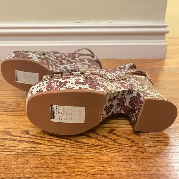 Derek Lam 10 Crosby Floral Paisley Wedges