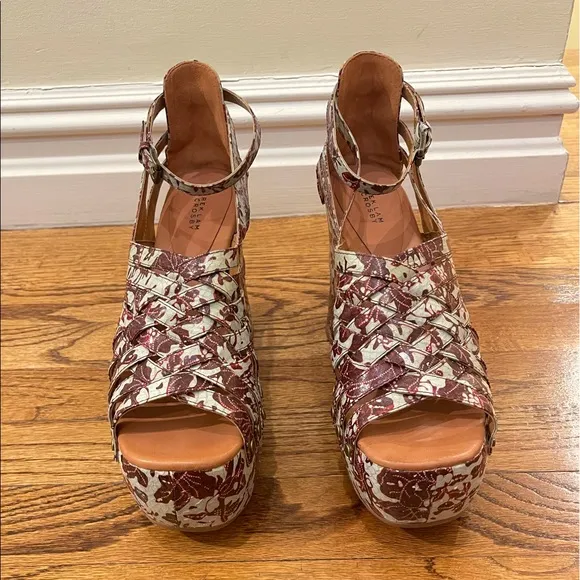 Derek Lam 10 Crosby Floral Paisley Wedges