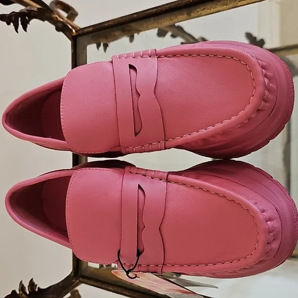 Desigual Maitrepierre Platform Leather Moccasins Women, Cow Leather - Pink (6)