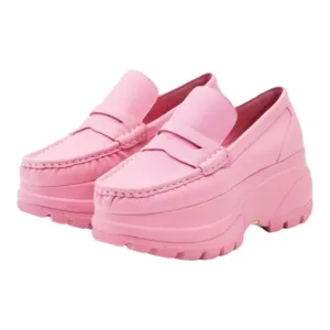 Desigual Maitrepierre Platform Leather Moccasins Women, Cow Leather - Pink (6)