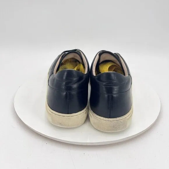 Devan Vincent Men Size10 Black Leather Classic Rubber Sole Lace Up Casual Shoes