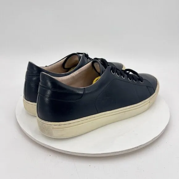 Devan Vincent Men Size10 Black Leather Classic Rubber Sole Lace Up Casual Shoes