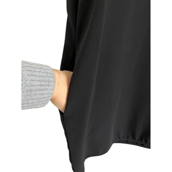 Diane Von Furstenberg Dress Women L Black V Neck Pullover Neutral Luxury Kora