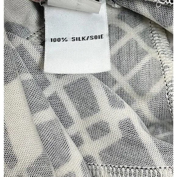 Diane Von Furstenberg DVF Oda 100% Silk Draped Dress Short Sleeve Size 6