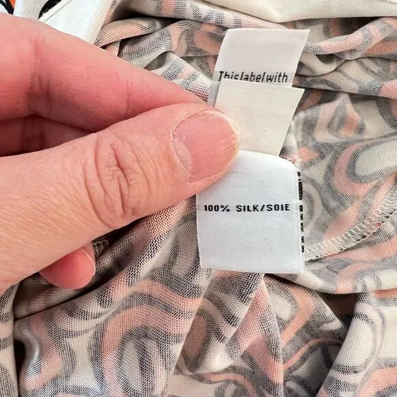 Diane Von furstenberg Ruri silk jersey boat neck chain print dress size 4
