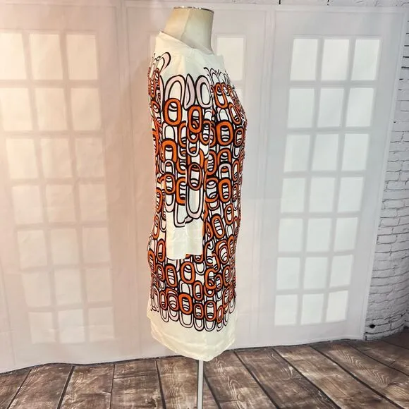 Diane Von furstenberg Ruri silk jersey boat neck chain print dress size 4