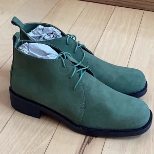 DIBA Cline pistachio cow suede booties, women’s size 7