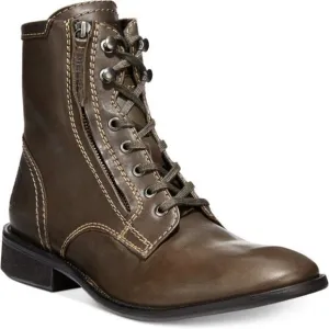 Diesel Men’s The pit lace up leather boots, Brown, Size 43