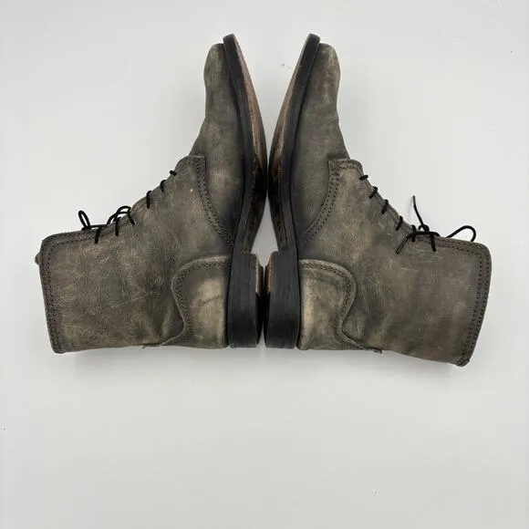 Diesel Norman Distressed Leather Combat Boots Men's 43 US 10