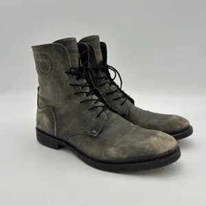 Diesel Norman Distressed Leather Combat Boots Men's 43 US 10