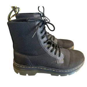 Doc Dr Martens Combs Boots Combat Black Canvas Mens Sz 10 Tactical Grunge Lace