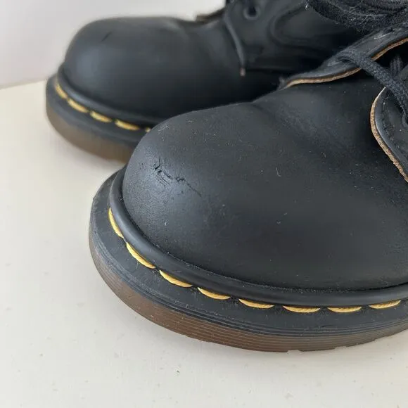 DOC DR MARTENS Vtg 1990s Made In England Oxford Kids Shoes Sz UK 3 US 4 Black