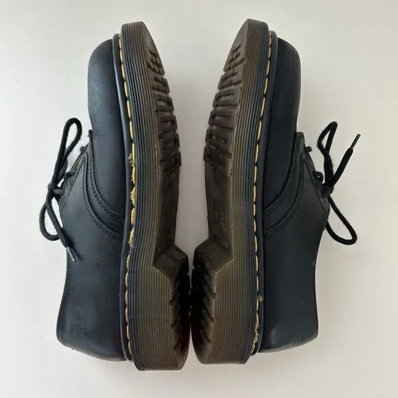 DOC DR MARTENS Vtg 1990s Made In England Oxford Kids Shoes Sz UK 3 US 4 Black