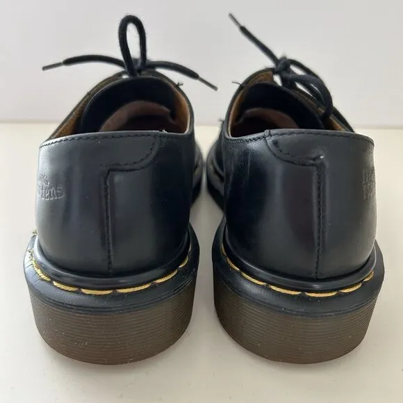 DOC DR MARTENS Vtg 1990s Made In England Oxford Kids Shoes Sz UK 3 US 4 Black