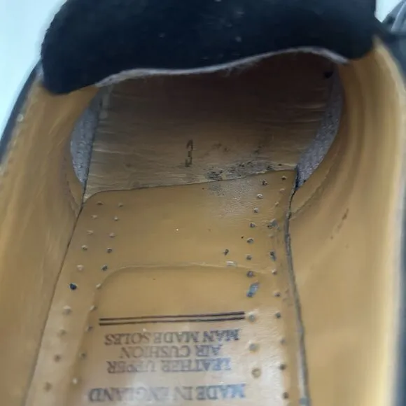DOC DR MARTENS Vtg 1990s Made In England Oxford Kids Shoes Sz UK 3 US 4 Black