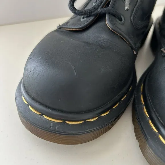 DOC DR MARTENS Vtg 1990s Made In England Oxford Kids Shoes Sz UK 3 US 4 Black