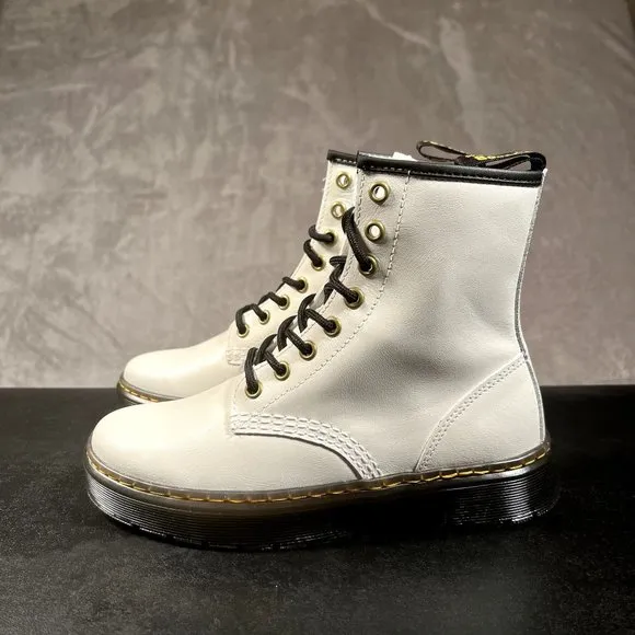Doc Marten Zavala Boots Women's 6 White Combat Punk Boots