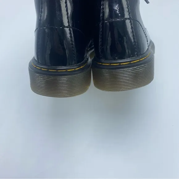 Doc Martens Black Patent Leather Combat Boots 1460 Girls Size 3