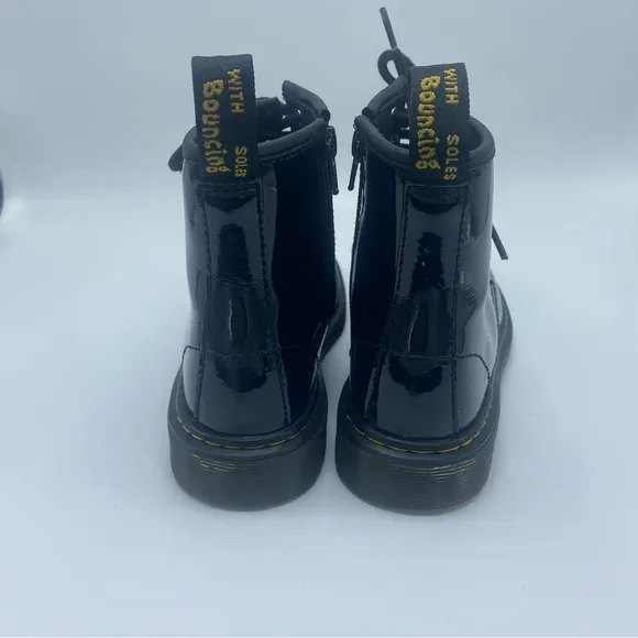 Doc Martens Black Patent Leather Combat Boots 1460 Girls Size 3