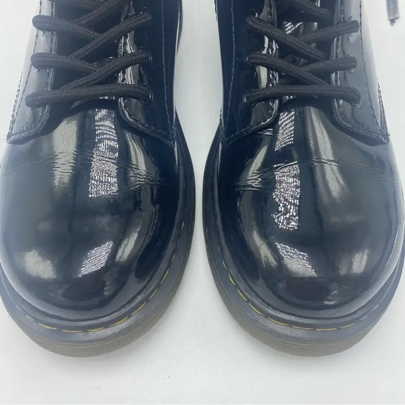 Doc Martens Black Patent Leather Combat Boots 1460 Girls Size 3