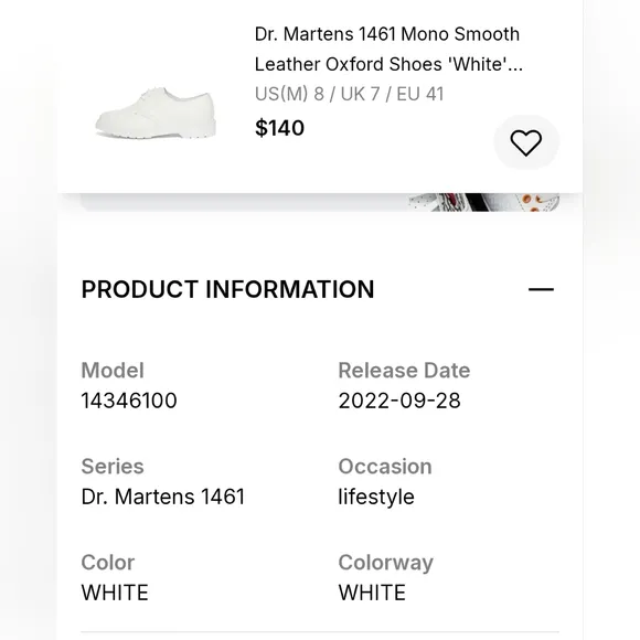 Doc Martens  Classic White Men's Shoes