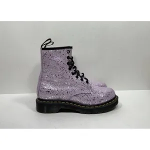 Doc Dr. Martens Combat Boots Womens Size 6 Metallic Splatter 30770 Goth Grunge
