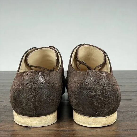 DOLCE &amp; GABANNA Shoes Mens 8.5 Brown Leather Oxford Derby Lace Up Nice EUC w/Box