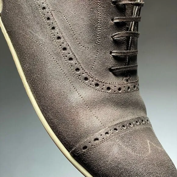DOLCE &amp; GABANNA Shoes Mens 8.5 Brown Leather Oxford Derby Lace Up Nice EUC w/Box