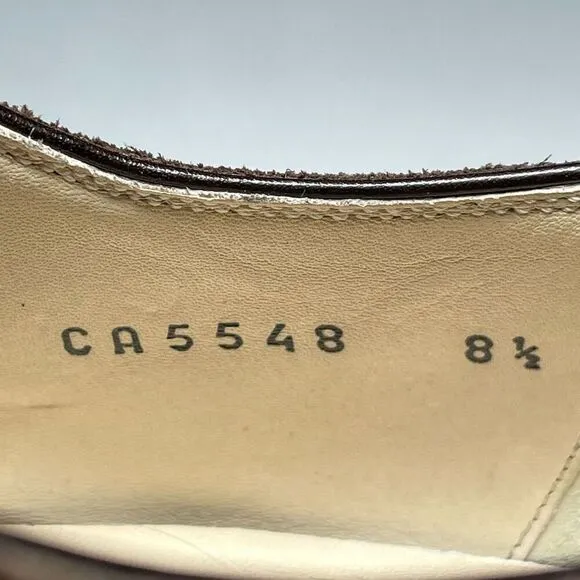DOLCE &amp; GABANNA Shoes Mens 8.5 Brown Leather Oxford Derby Lace Up Nice EUC w/Box
