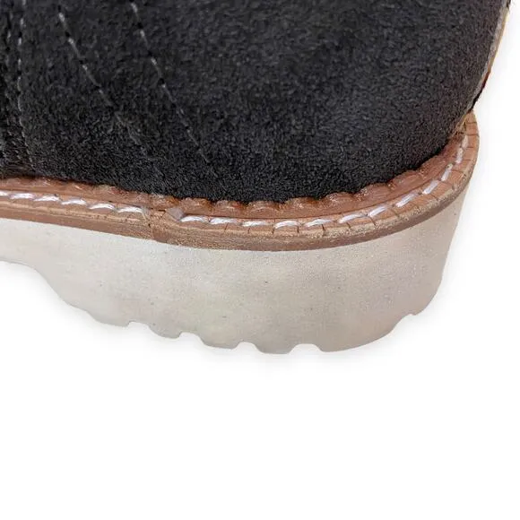 Dolce Vita Avena Boots in Anthracite Suede Leather Leopard Calf Hair