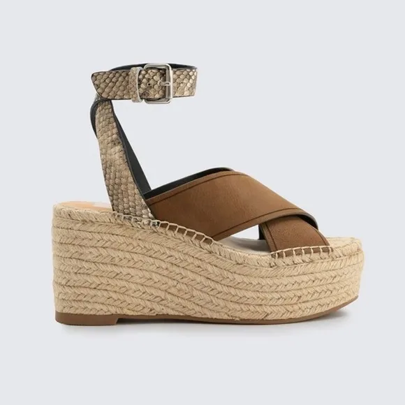 Dolce Vita  Carsie Olive Nubuck Leather Wedges