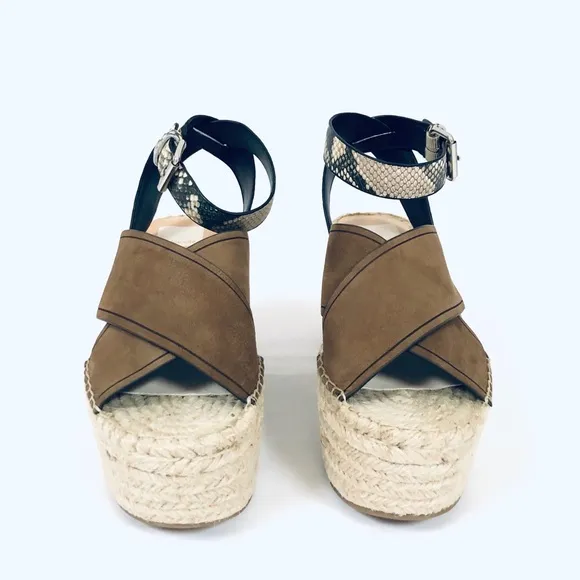 Dolce Vita  Carsie Olive Nubuck Leather Wedges