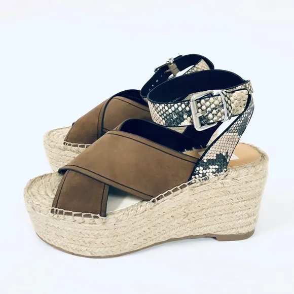 Dolce Vita  Carsie Olive Nubuck Leather Wedges