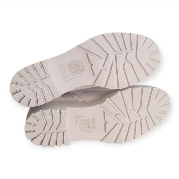 Dolce Vita Hank Lug Sole Combat Boots In Ivory