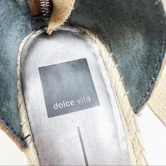 Dolce Vita Straw Espadrille Sandal Tan Size 9.5