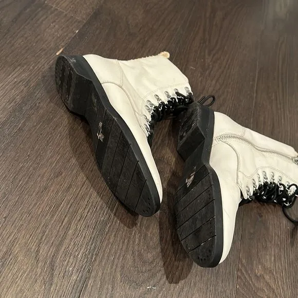 Dolce Vita White Combat Boots - Size 10